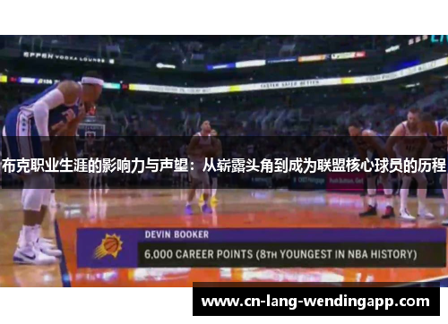 布克职业生涯的影响力与声望：从崭露头角到成为联盟核心球员的历程