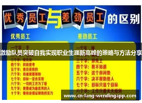 激励队员突破自我实现职业生涯新高峰的策略与方法分享